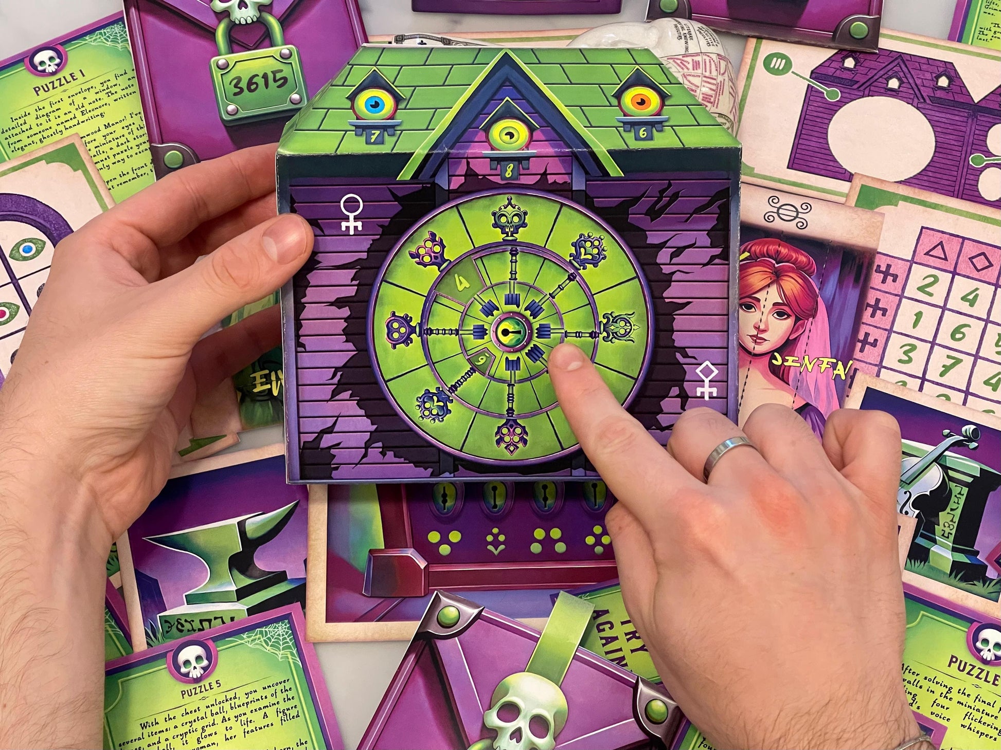 Haunted House Escape Room Adventure – Immerse yourself in a spine-tingling DIY escape room with this haunted house printable. Solve eerie puzzles, uncover ghostly secrets, and escape the haunted manor. Perfect for Halloween or family game nights. Instant PDF!