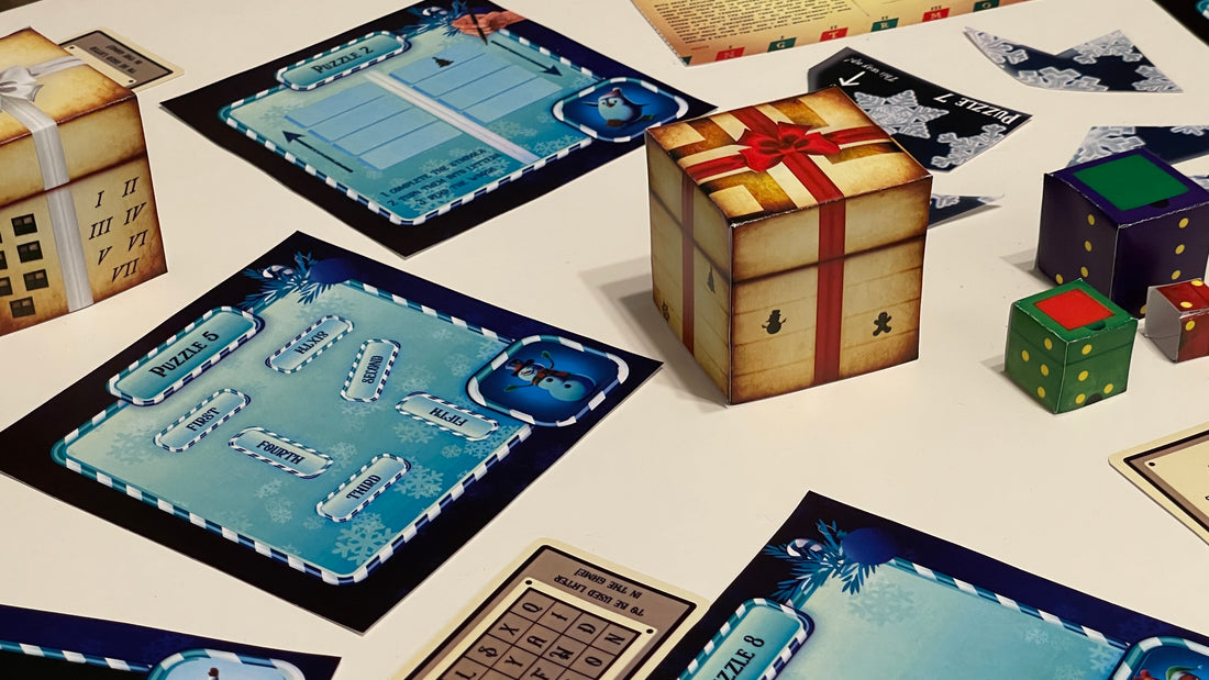 DIY Save Christmas Escape Room printable pack featuring urgent holiday mysteries and festive puzzles to rescue the holidays.