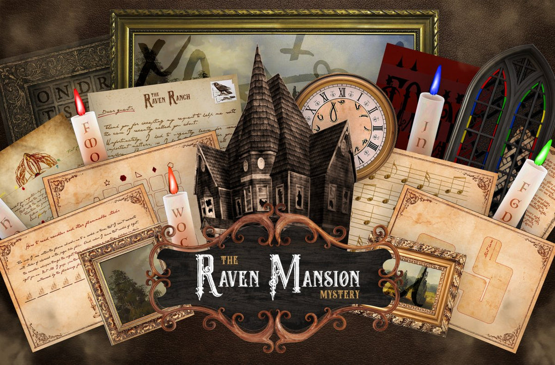 The Raven Mansion Mystery Printable Escape Room - MysteryLocks Home Escape Rooms