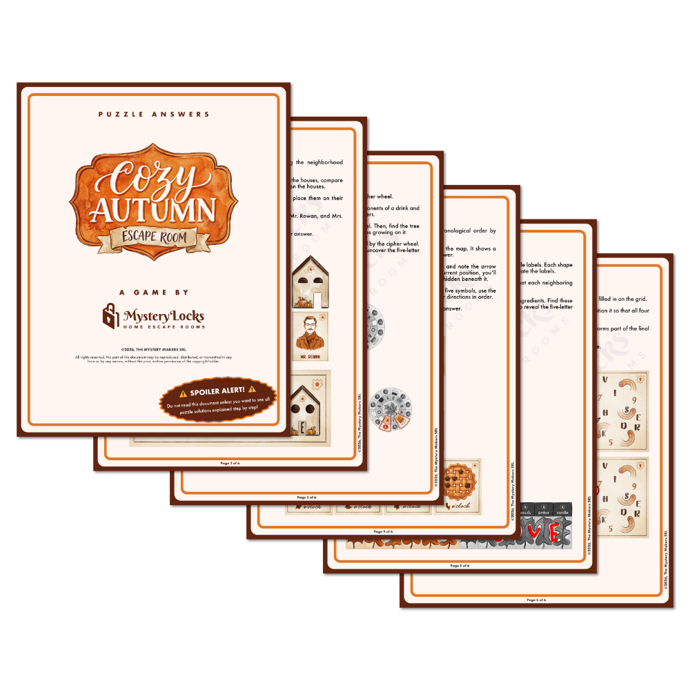 Cozy Autumn Printable Escape Room