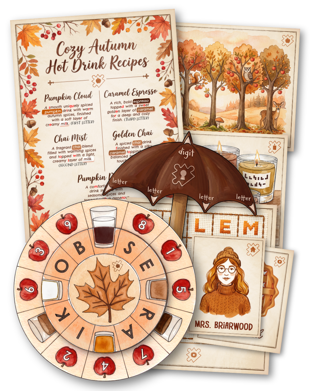 Cozy Autumn Printable Escape Room