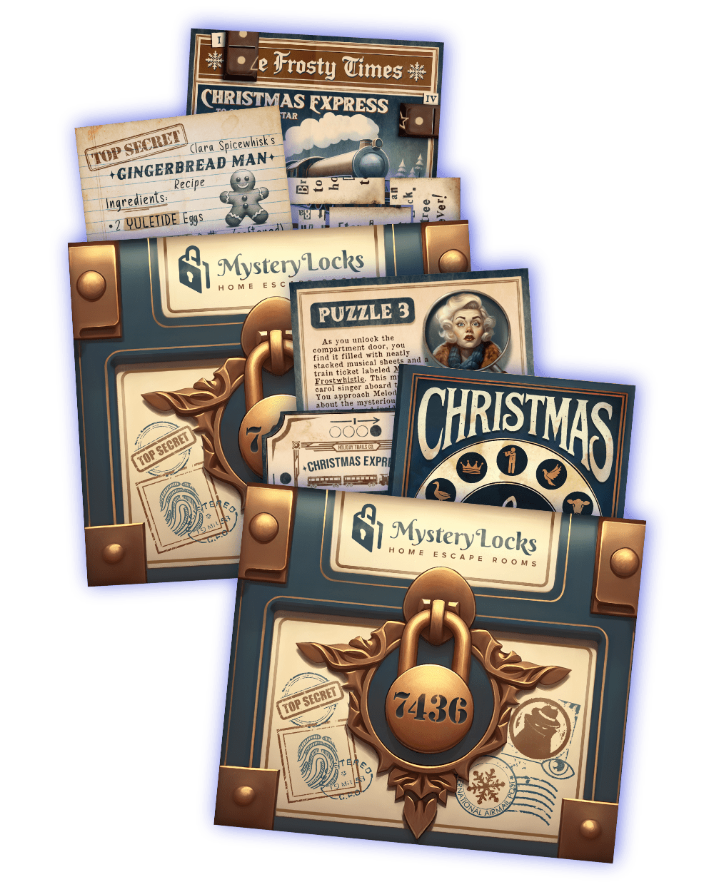 Heist on the Christmas Express DIY Christmas Escape Room Printable