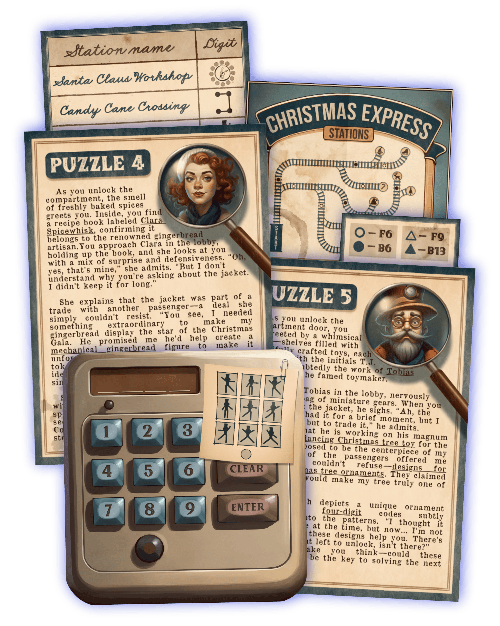 Heist on the Christmas Express DIY Christmas Escape Room Printable
