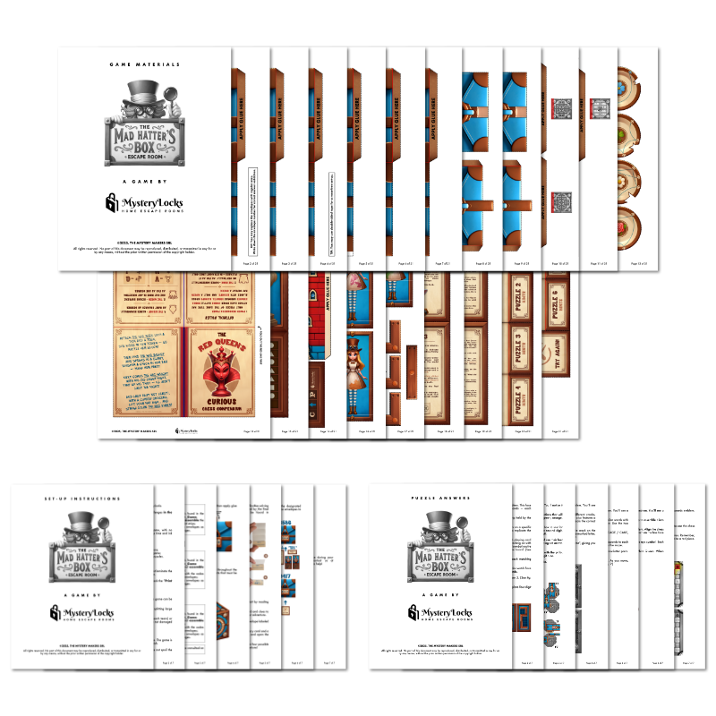 The Mad Hatter's Box - Alice in Wonderland Printable Escape Room