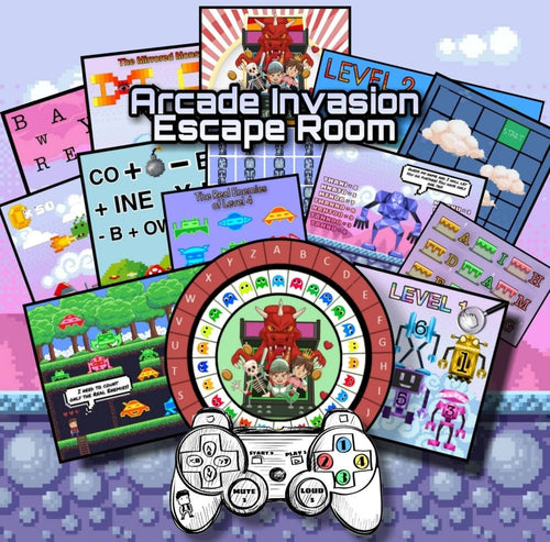Arcade Invasion - Printable Escape Room for Kids