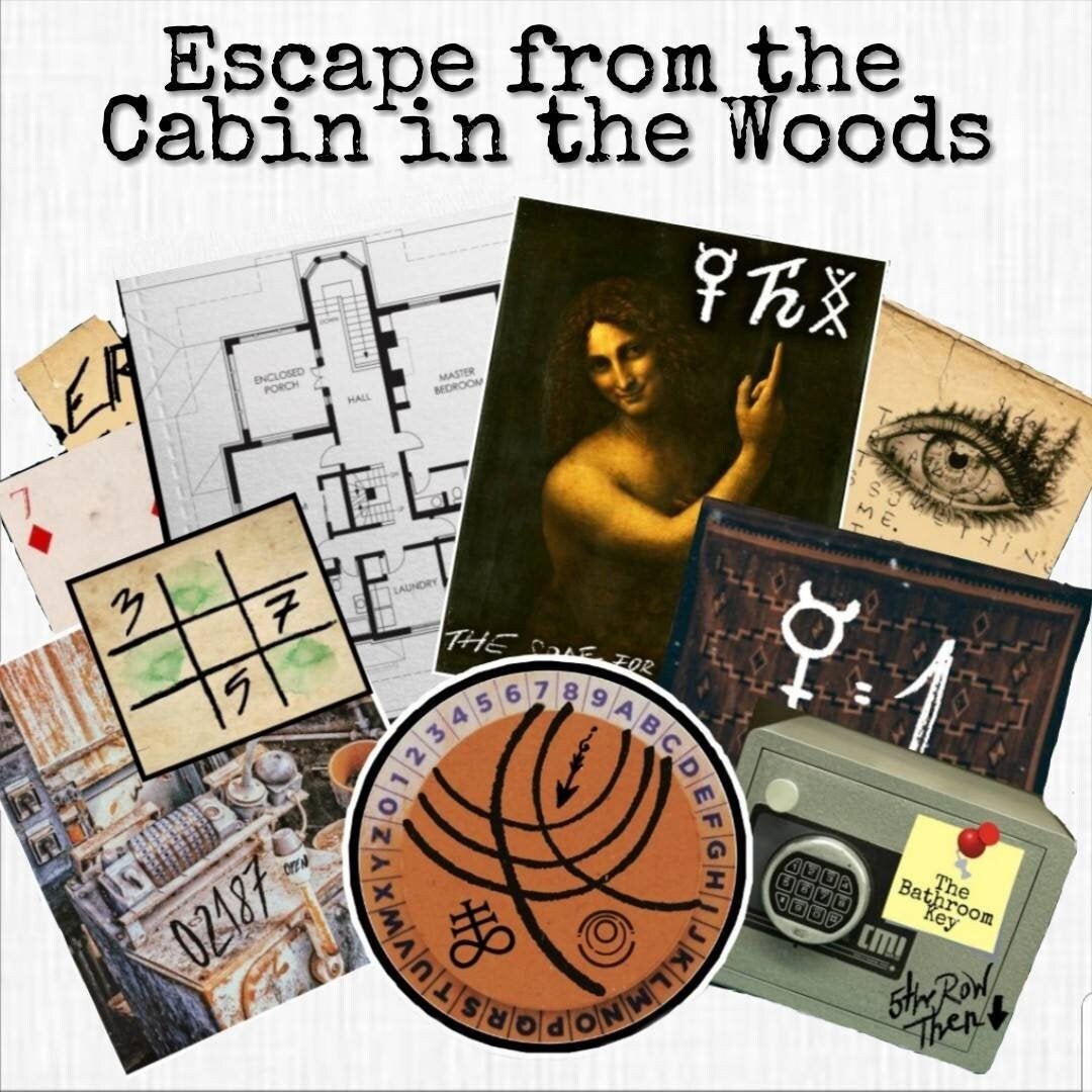 Cabin in the Woods Printable Escape Room - MysteryLocks Home Escape Rooms