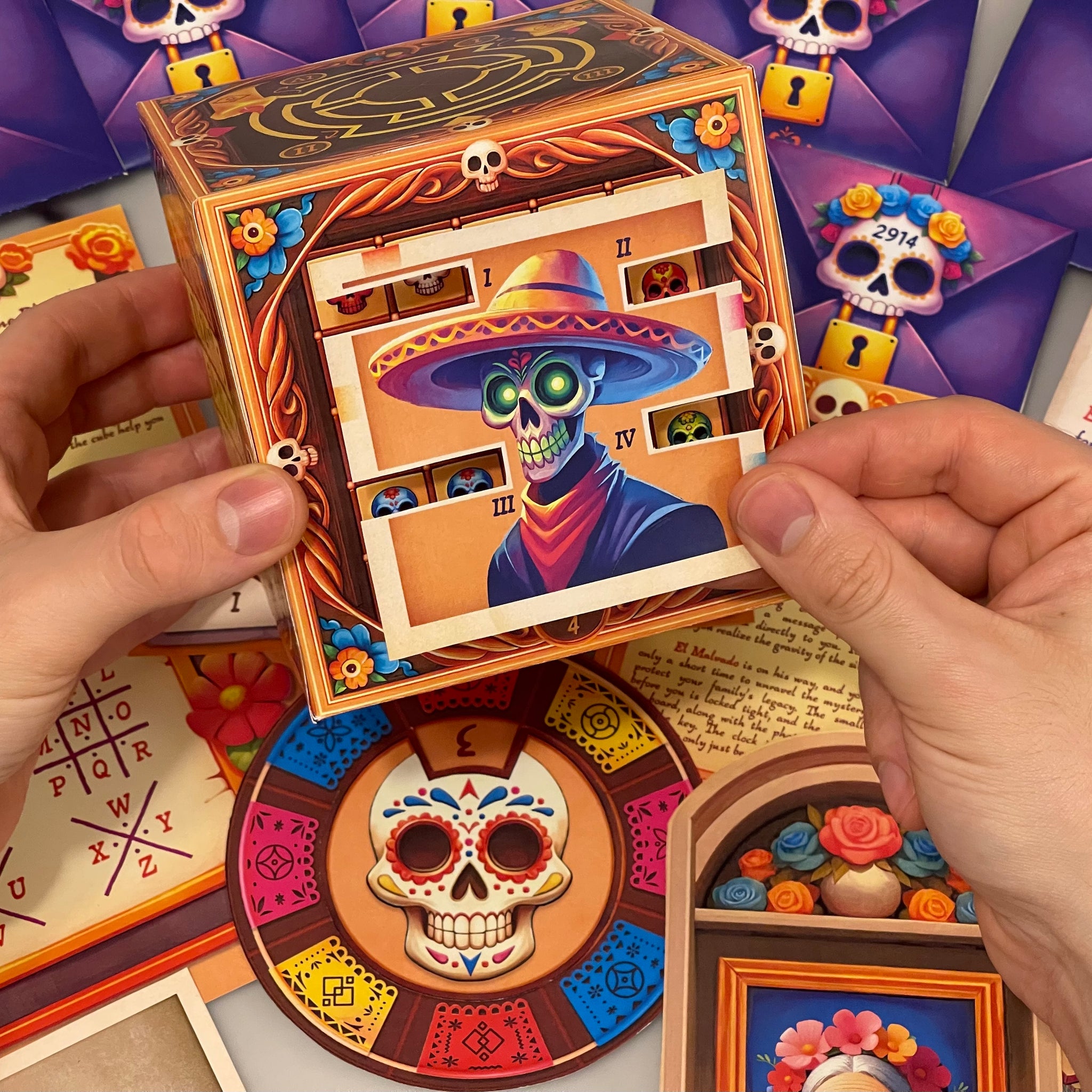 This DIY Day of the Dead Escape Room offers printable puzzles with vibrant Dia de los Muertos themes. Perfect for a Halloween escape room, it provides immersive clues and stunning artwork for an unforgettable experience.