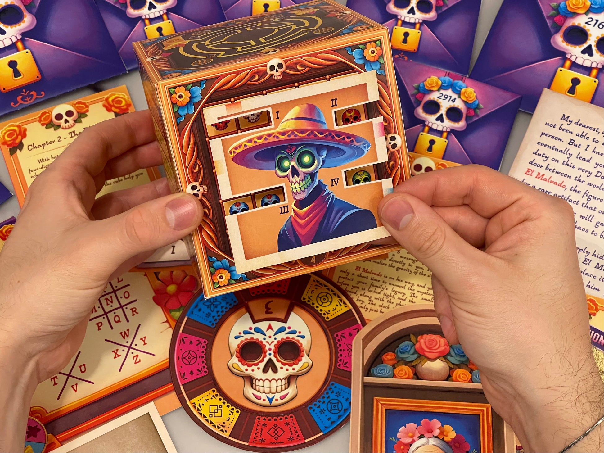 This DIY Day of the Dead Escape Room offers printable puzzles with vibrant Dia de los Muertos themes. Perfect for a Halloween escape room, it provides immersive clues and stunning artwork for an unforgettable experience.