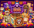 Day of the Dead Escape Room focuses on a 3D paper craft box. The escape room features six immersive escape room puzzles and escape room clues. The perfect Halloween Escape Room!