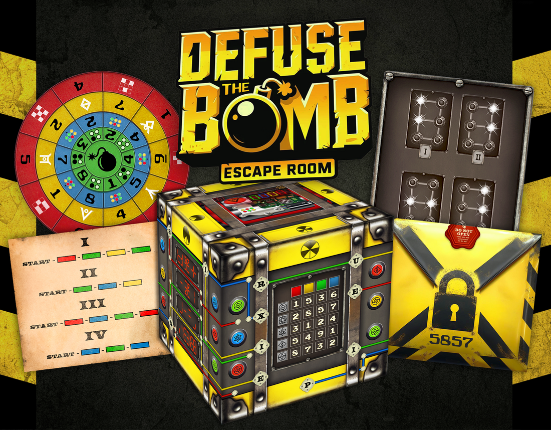 The Game Cover of Defuse the Bomb Printable Escape Room by MysteryLocks Home Escape Rooms