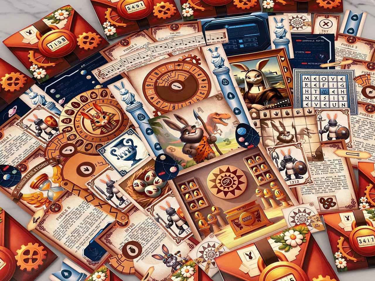 DIY Easter escape room with printable time machine theme combining holiday traditions from different eras