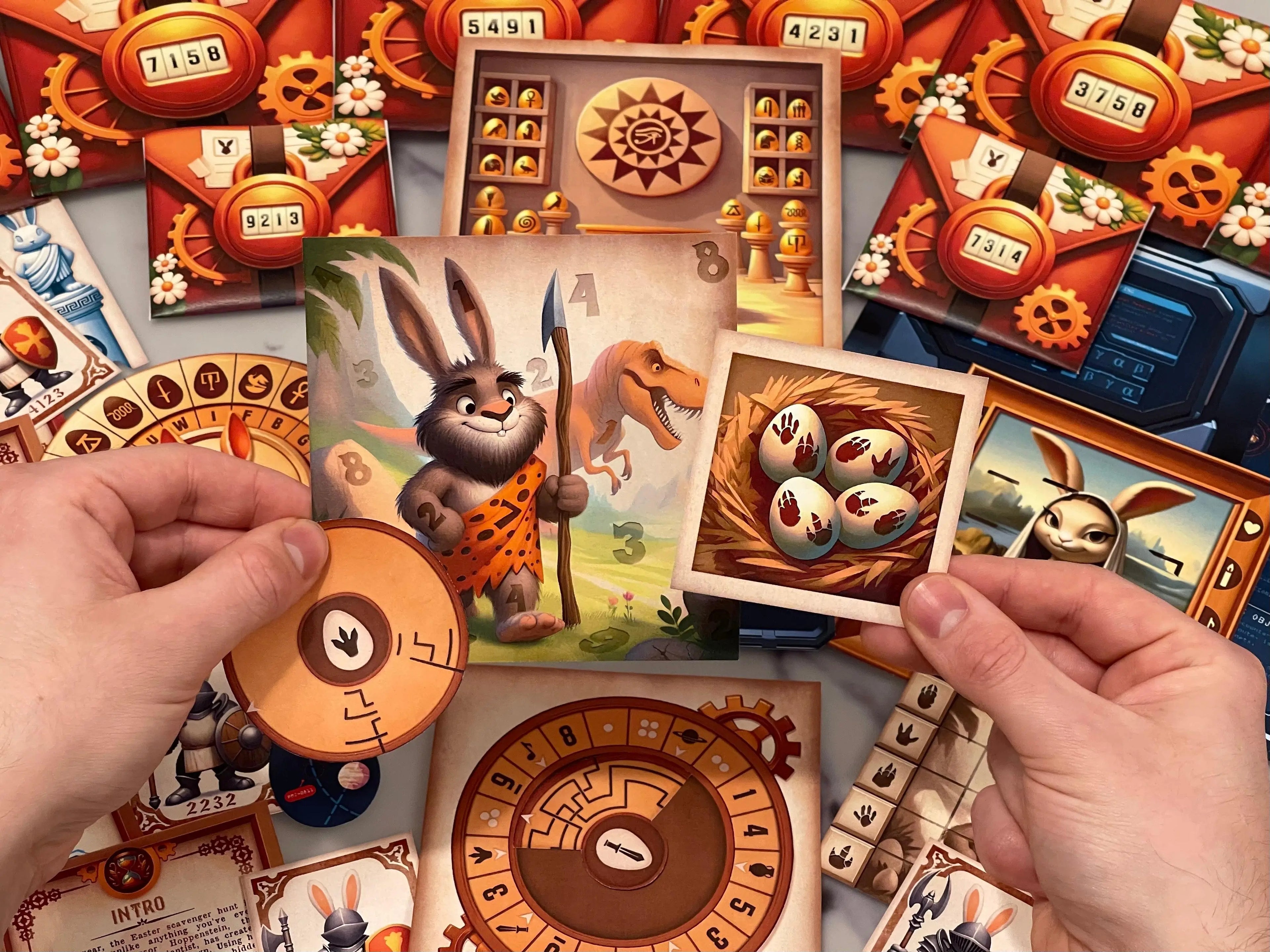 At-home Easter Time Machine escape room featuring temporal puzzles and holiday-themed mysteries across different periods