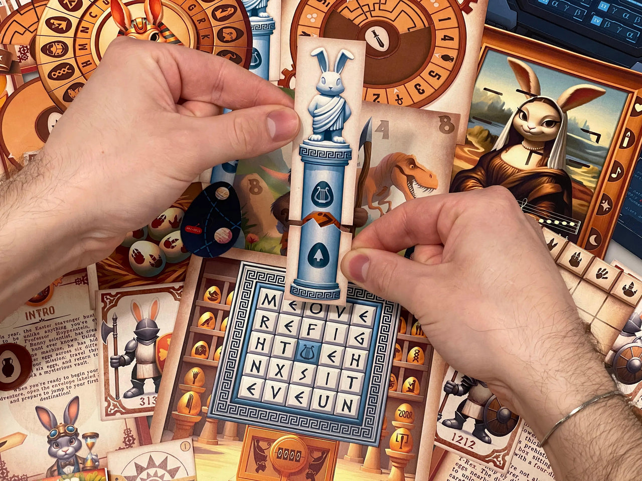 DIY Easter escape room printable featuring time machine mysteries and temporal egg hunt challenges for home entertainment