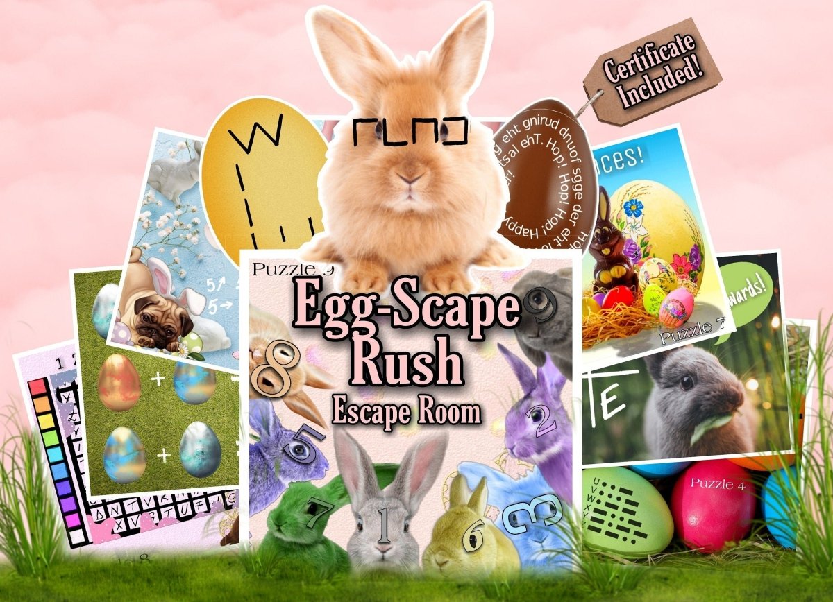 Egg-Scape Rush Printable Escape Room - MysteryLocks Home Escape Rooms
