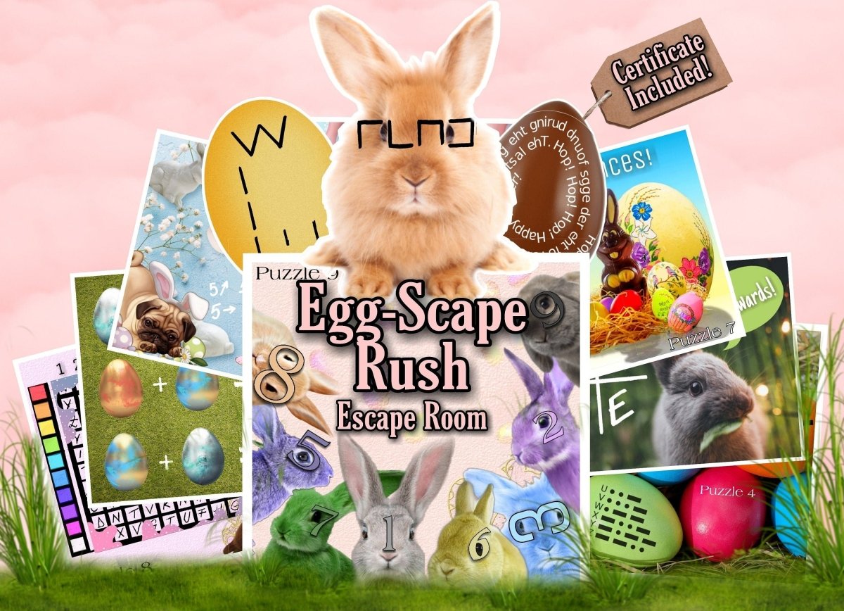Egg-Scape Rush Printable Escape Room - MysteryLocks Home Escape Rooms