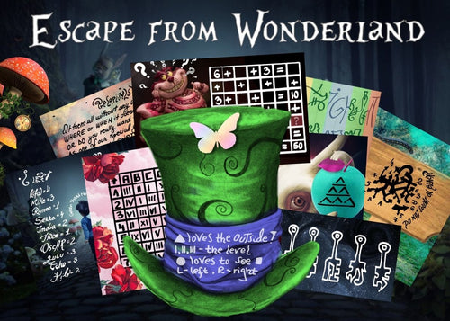 Wonderland - Printable Alice in Wonderland Escape Room for Kids
