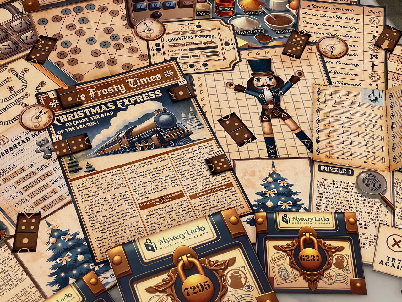 Heist on the Christmas Express DIY Christmas Escape Room Printable