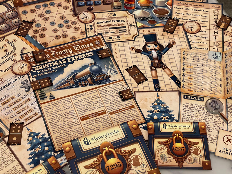 Heist on the Christmas Express - Printable Christmas Escape Room