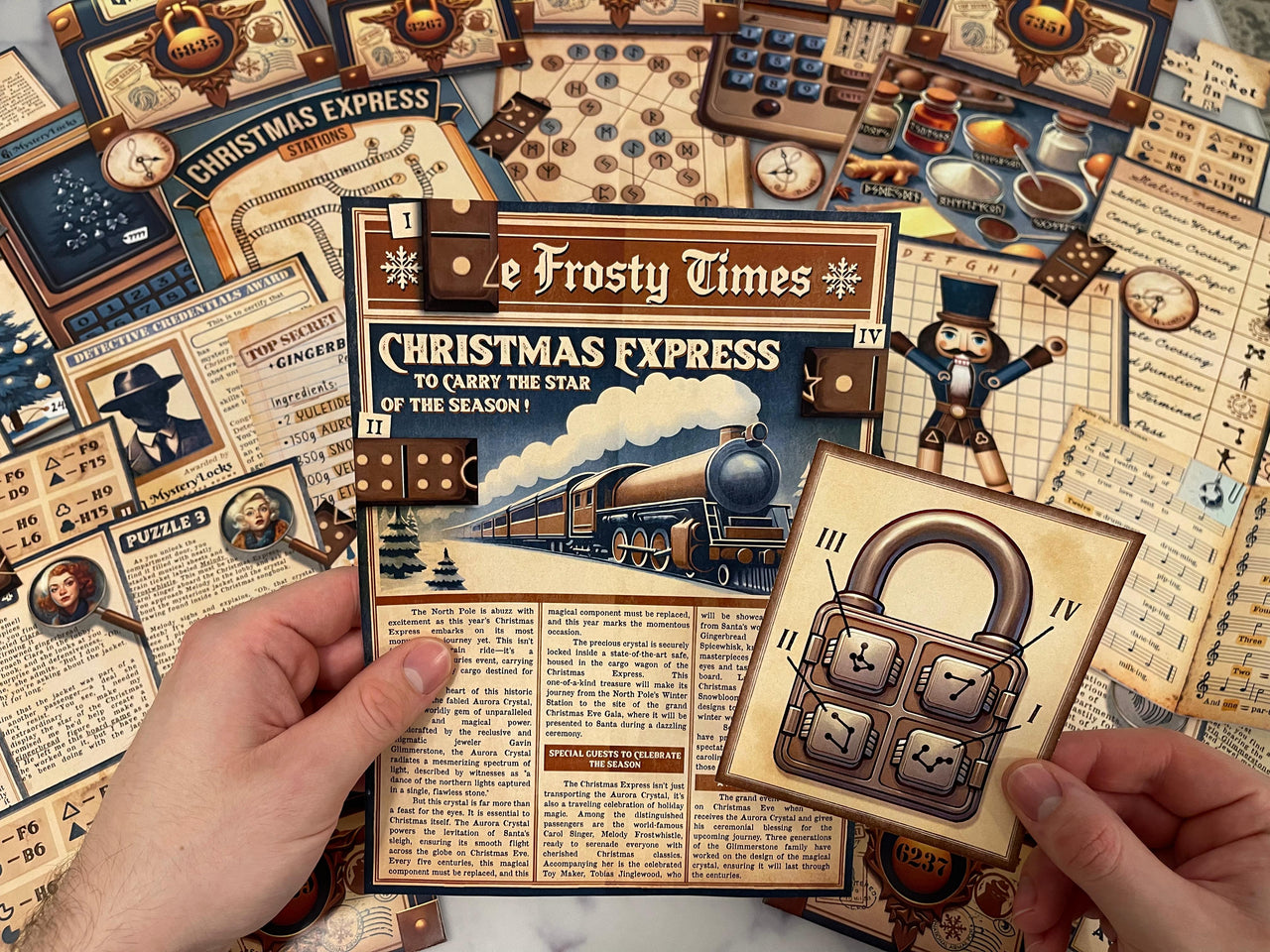 Heist on the Christmas Express DIY Christmas Escape Room Printable