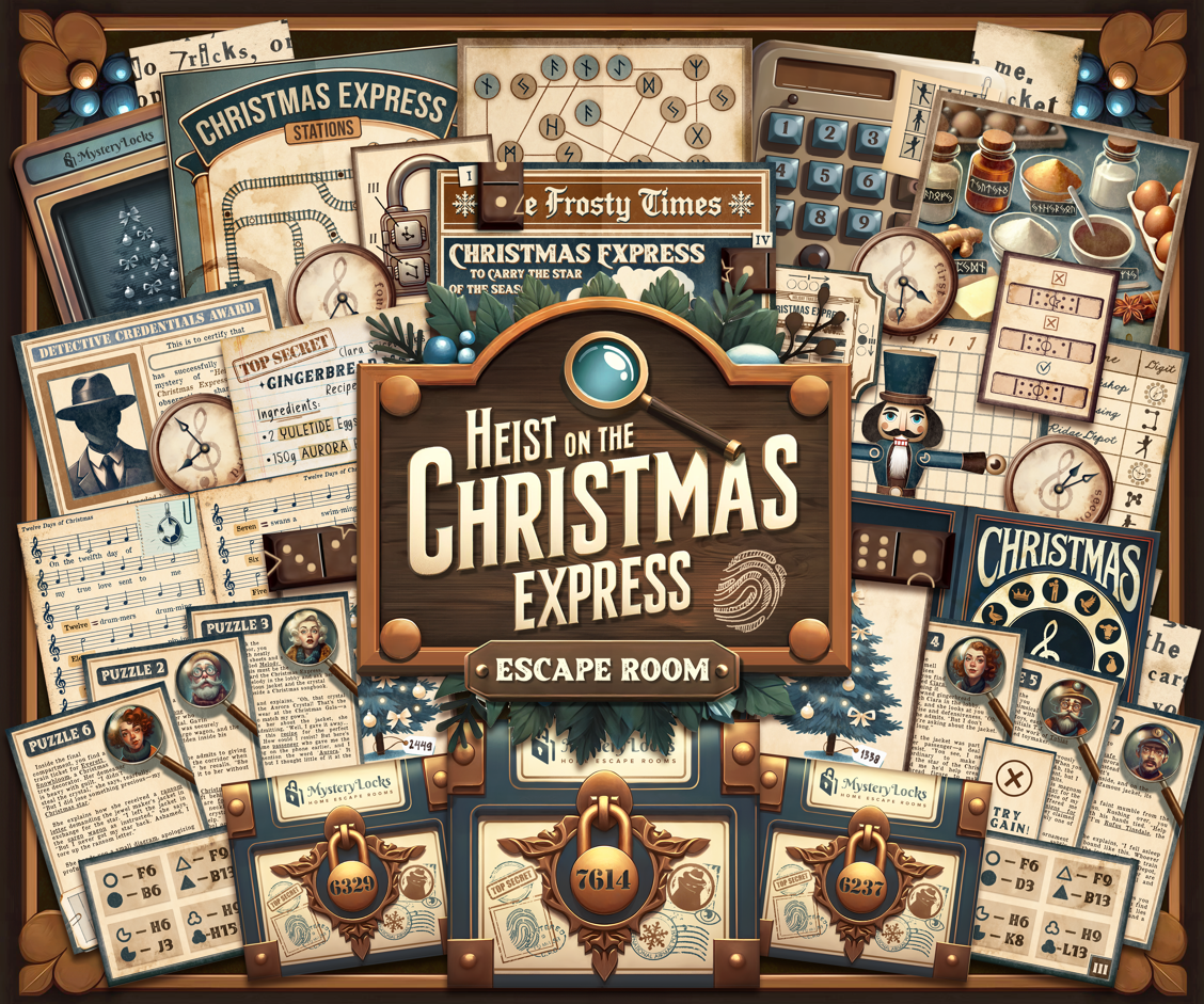Heist on the Christmas Express - Printable Christmas Escape Room