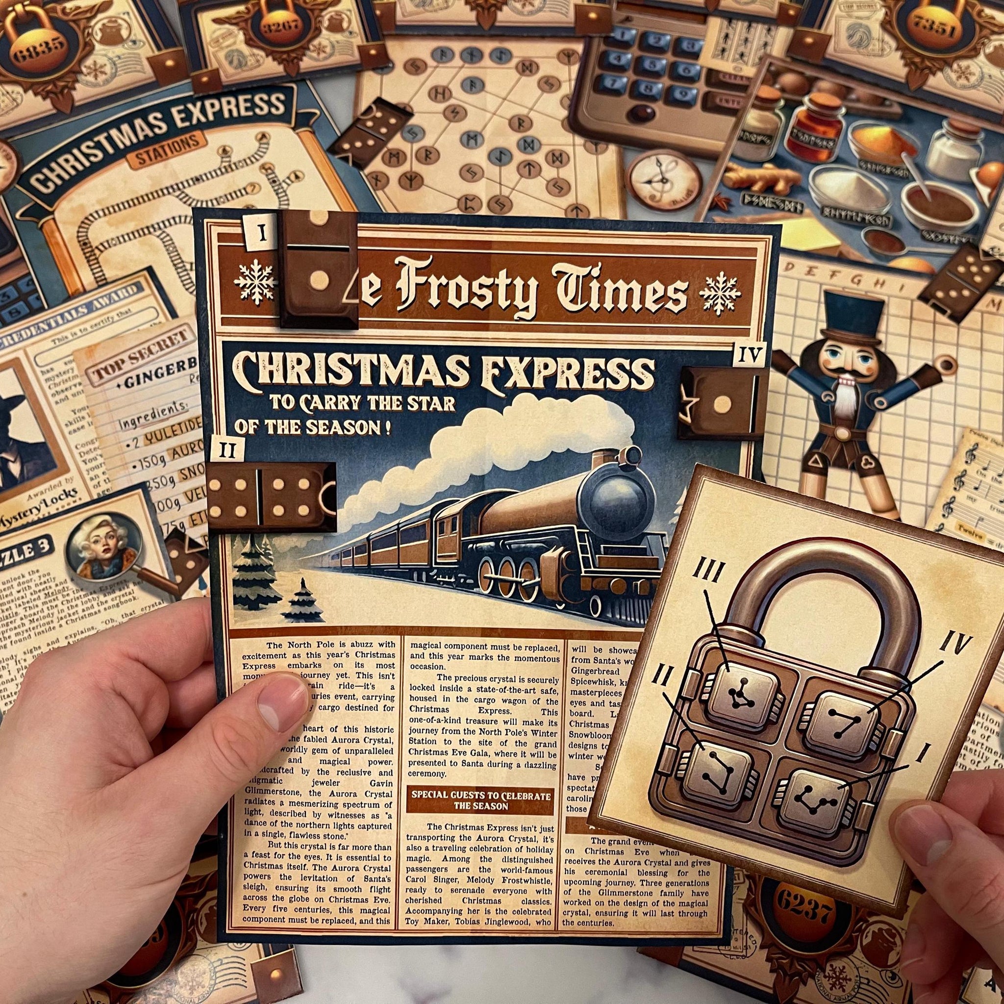 Christmas Escape Room - DIY Printable Escape Room for Adults, Family & Kids - Escape Room at Home Game - Heist on The Christmas Express