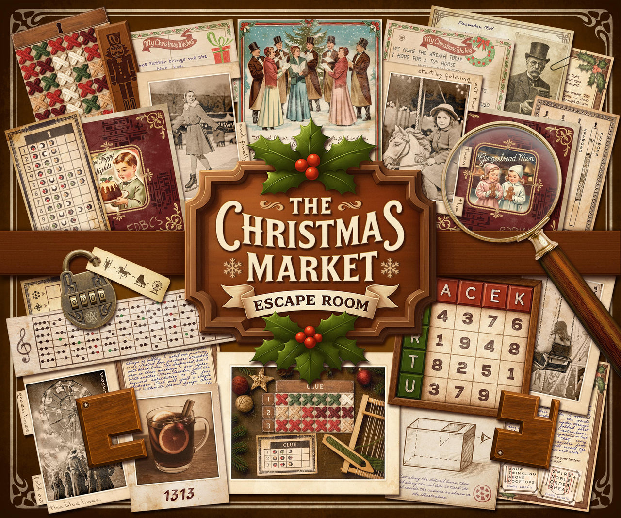 Christmas Escape Room Printable – The Christmas Market: Festive Puzzle Game for Adults & Families (PDF Download)