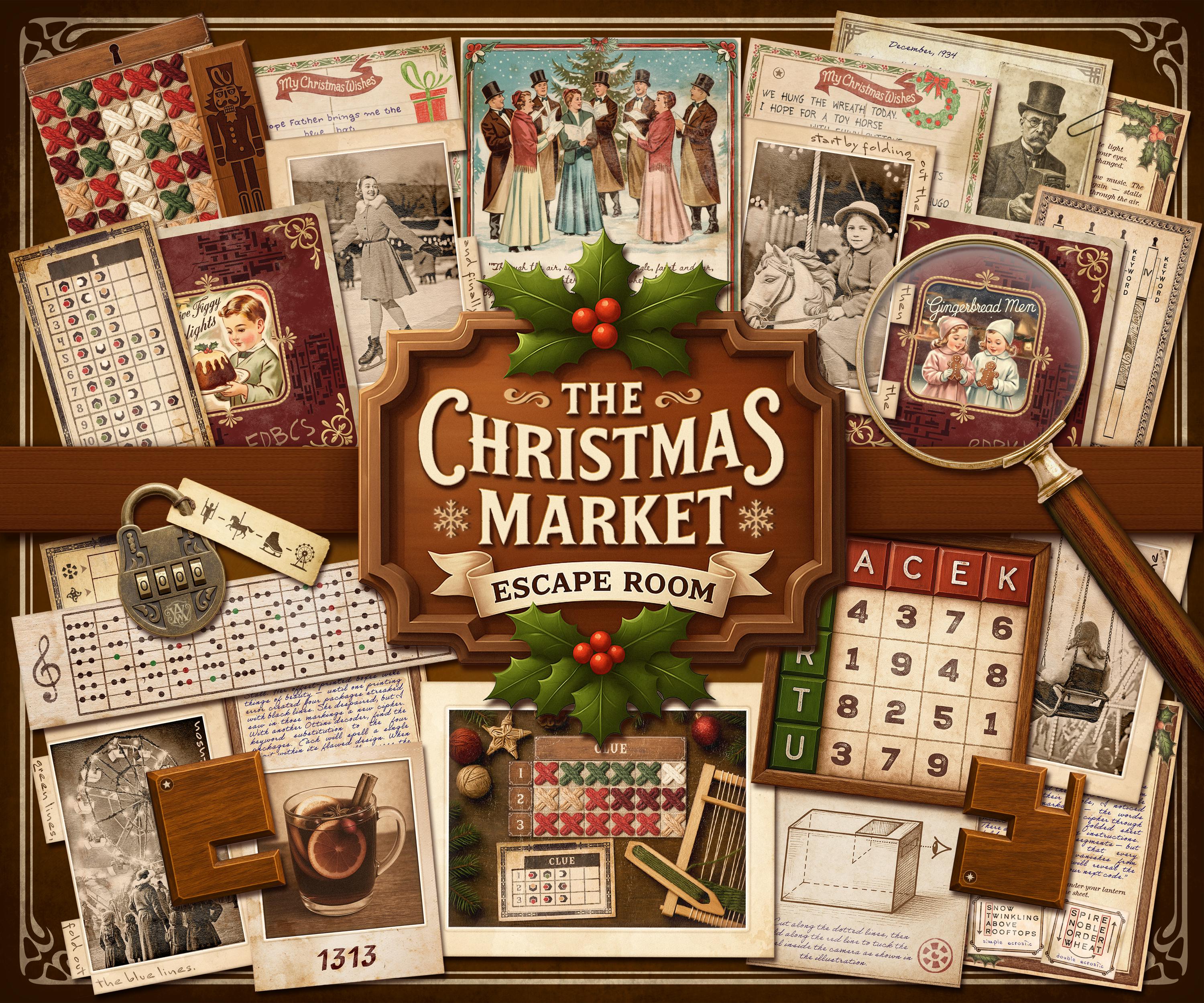 Christmas Escape Room Printable – The Christmas Market: Festive Puzzle Game for Adults & Families (PDF Download)
