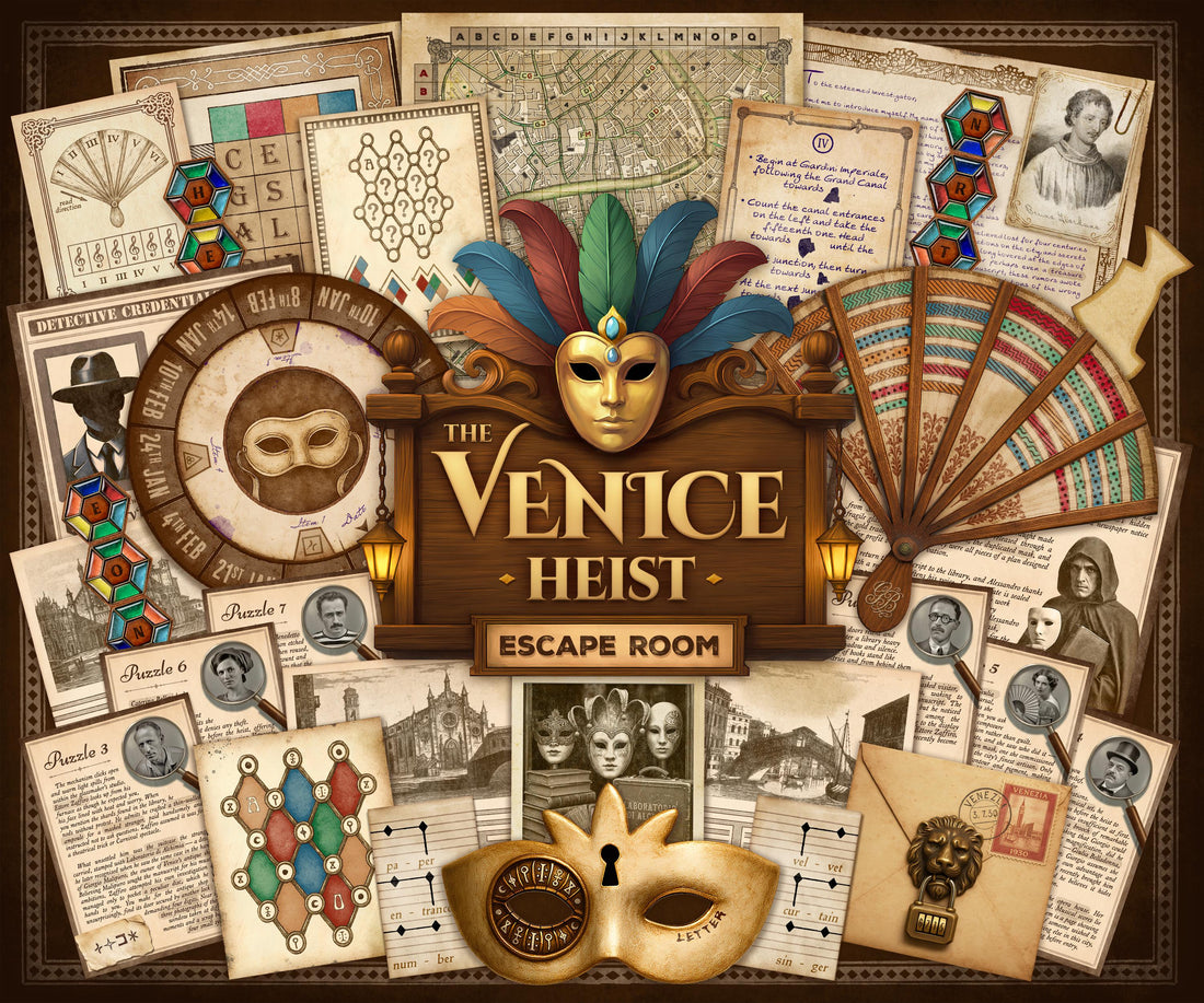 Escape Room Printable – The Venice Heist: An Immersive Puzzle Game for Teens & Adults (PDF Download)