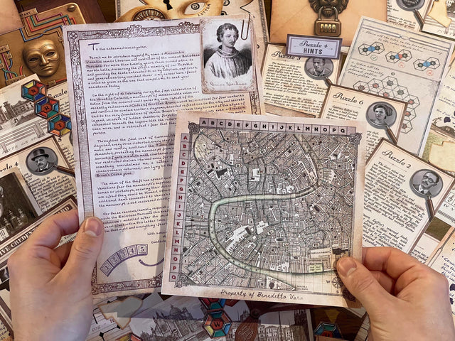 Escape Room Printable – The Venice Heist: An Immersive Puzzle Game for Teens & Adults (PDF Download)