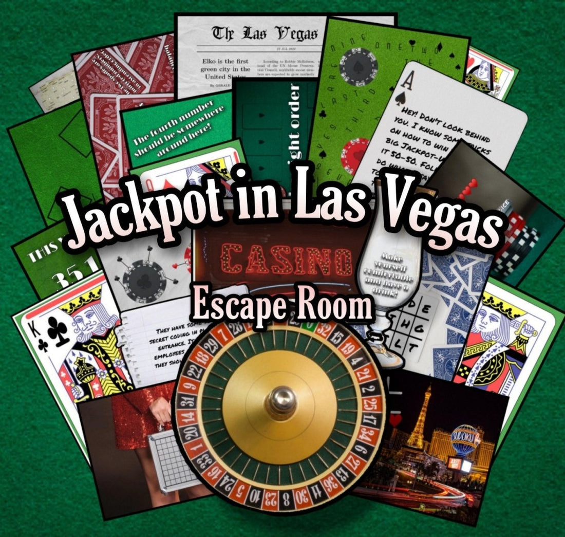 Jackpot in Las Vegas Printable Escape Room - MysteryLocks Home Escape Rooms