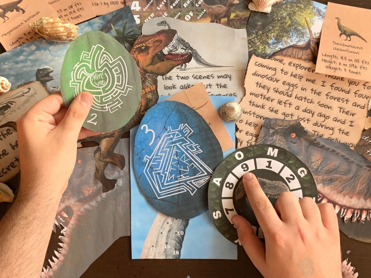 Jurassic Adventure Printable Escape Room - MysteryLocks Home Escape Rooms