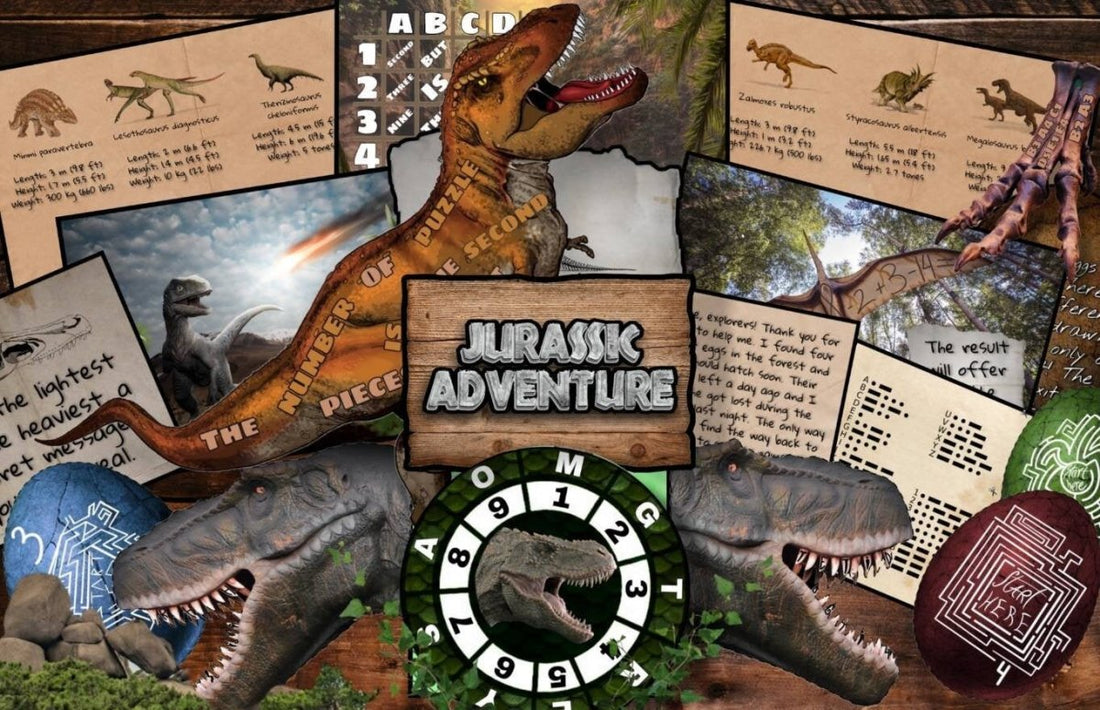 Jurassic Adventure Printable Escape Room - MysteryLocks Home Escape Rooms