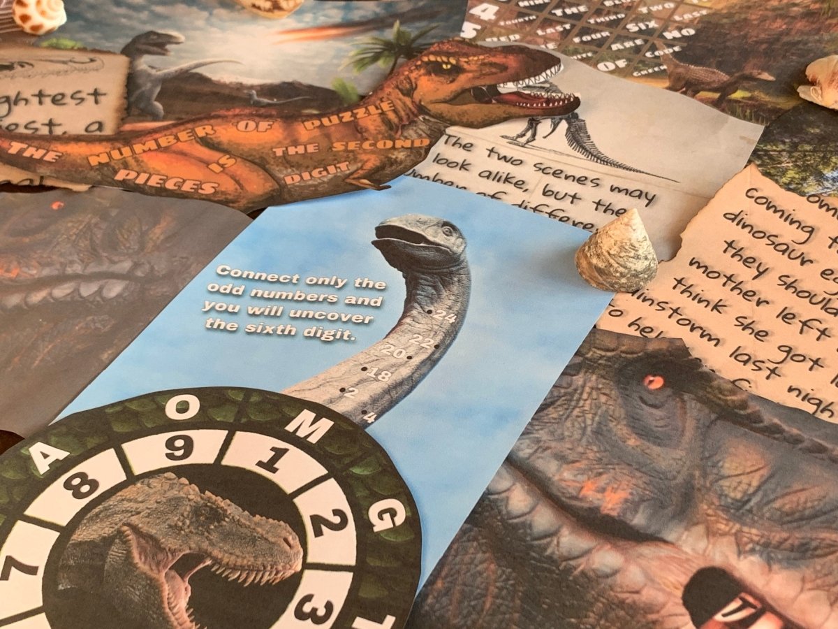 Jurassic Adventure Printable Escape Room - MysteryLocks Home Escape Rooms
