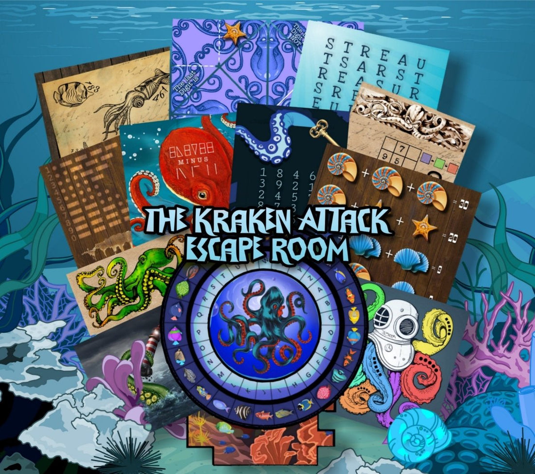 Kraken's Escape Printable Escape Room - MysteryLocks Home Escape Rooms