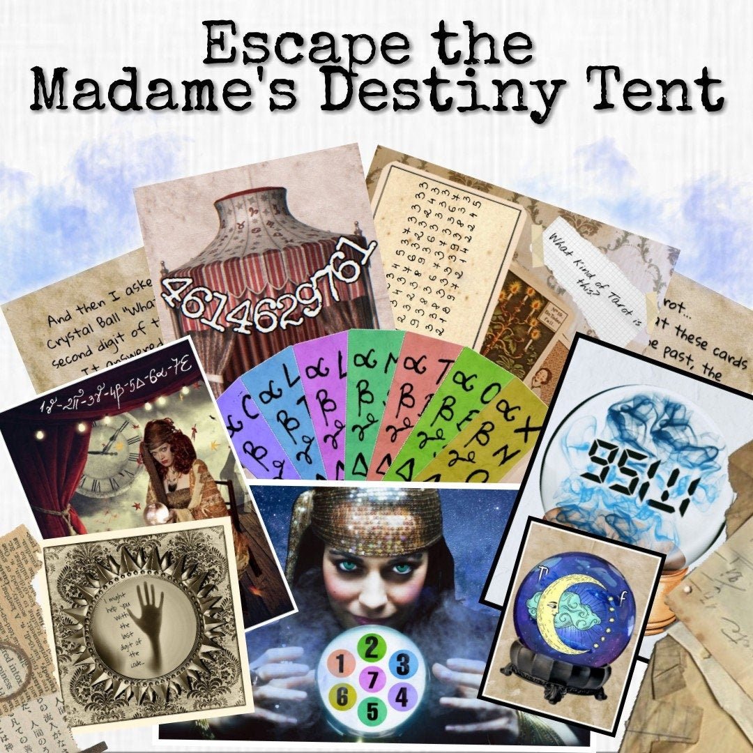 Madame's Destiny Tent Printable Escape Room - MysteryLocks Home Escape Rooms