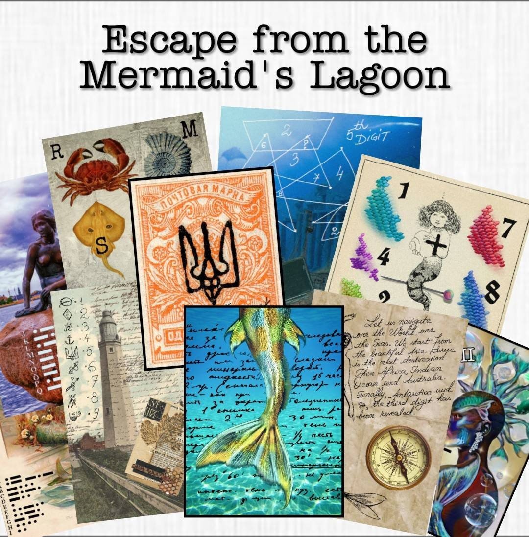 Mermaid's Lagoon Printable Escape Room - MysteryLocks Home Escape Rooms