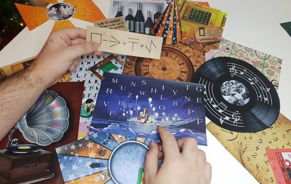 DIY New Year's Eve Escape Room printable pack with countdown challenges and midnight-themed puzzles for holiday party fun.