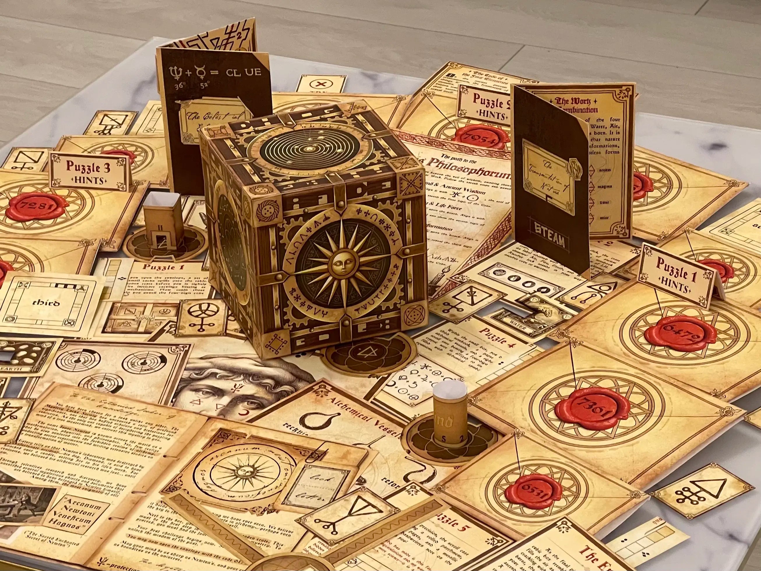 Immerse yourself in The Alchemist’s Box, a downloadable escape room that lets you crack codes and solve ancient mysteries—perfect for an escape room at home!