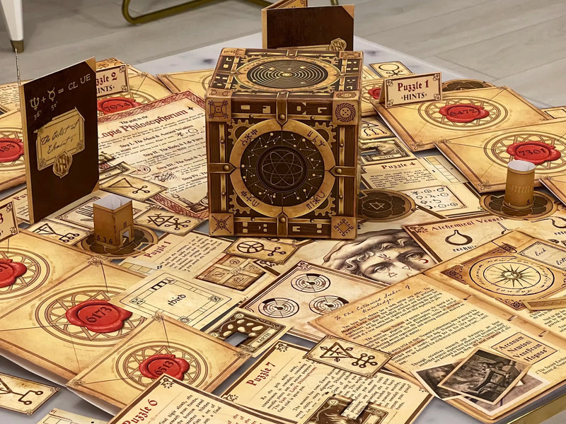Transform your space into a DIY escape room with The Alchemist’s Box! This printable escape room is packed with interactive challenges for an exciting game night.