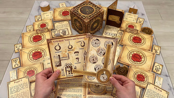 Host an unforgettable escape room at home with The Alchemist’s Box! This printable escape room is perfect for game nights, family fun, or team challenges.