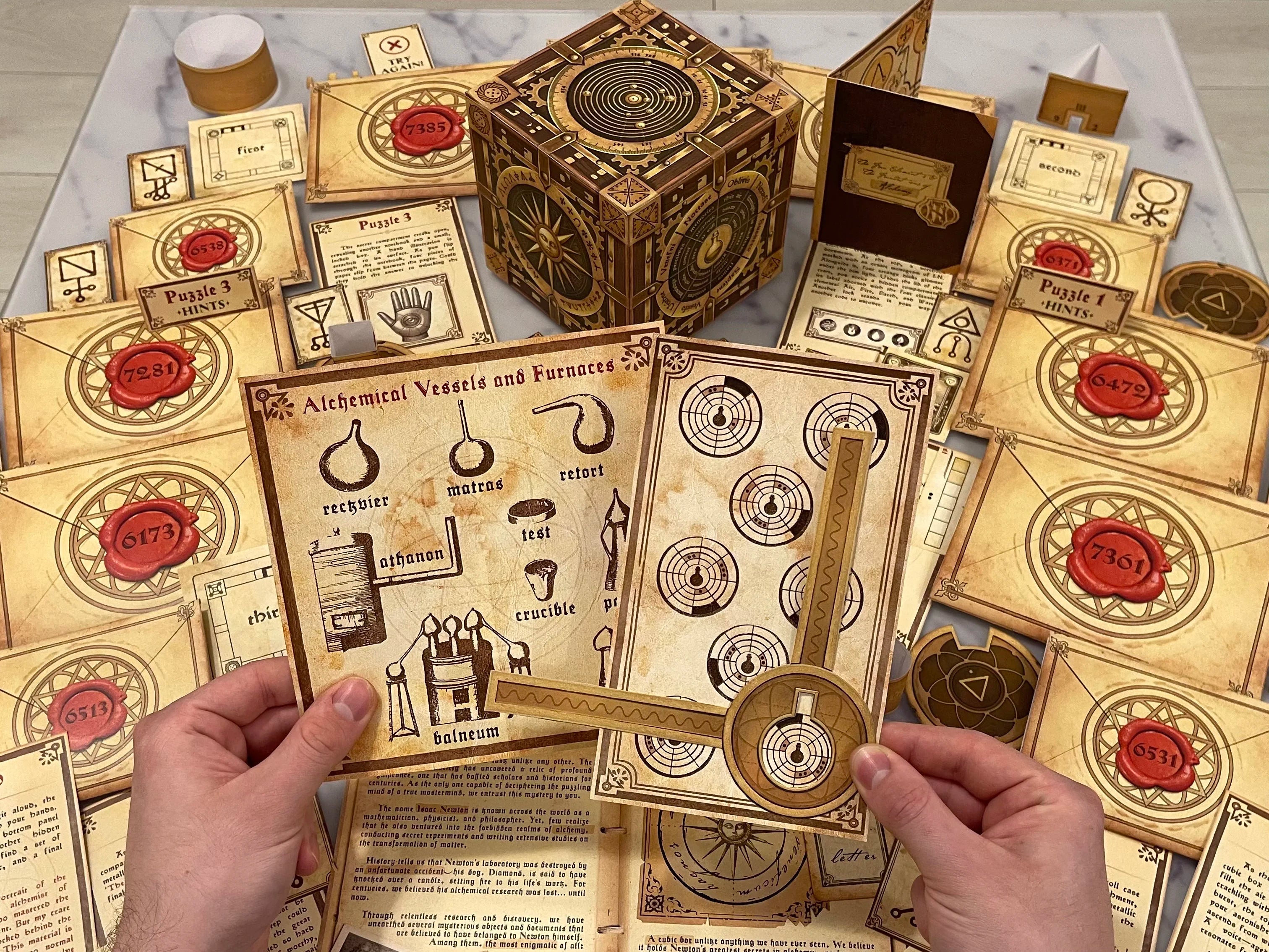 Host an unforgettable escape room at home with The Alchemist’s Box! This printable escape room is perfect for game nights, family fun, or team challenges.