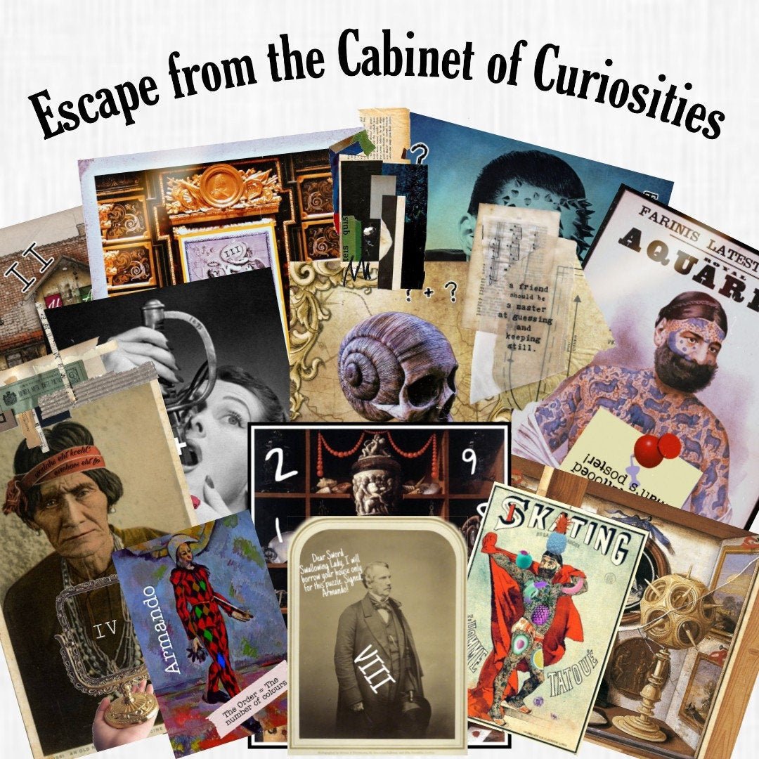 The Cabinet of Curiosities Printable Escape Room - MysteryLocks Home Escape Rooms