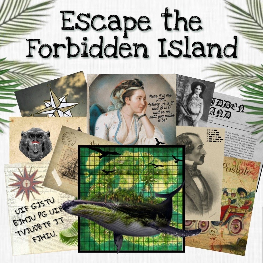 The Forbidden Island Printable Escape Room - MysteryLocks Home Escape Rooms