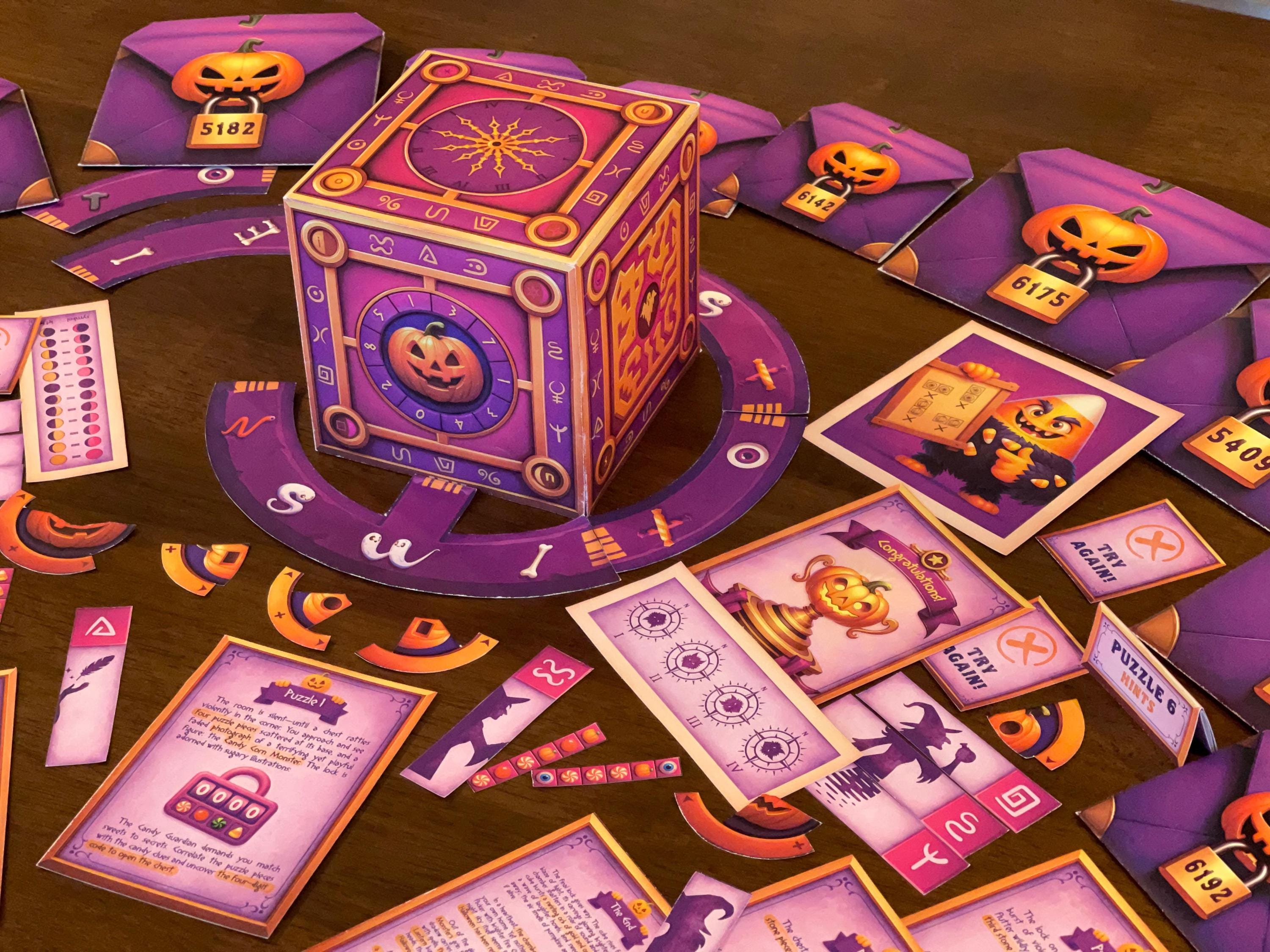 Step into a spooky mystery with The Halloween Box, a printable escape room adventure for families and classrooms. Players become the chosen ones tasked with unlocking a magical cube by solving puzzles, gathering stone pieces, and restoring the spirit of Halloween. With story-driven challenges featuring witches, werewolves, and ghosts, this DIY kit delivers an immersive experience. Great for groups of 2–6 players, ages 8+, it’s ideal for Halloween night fun.