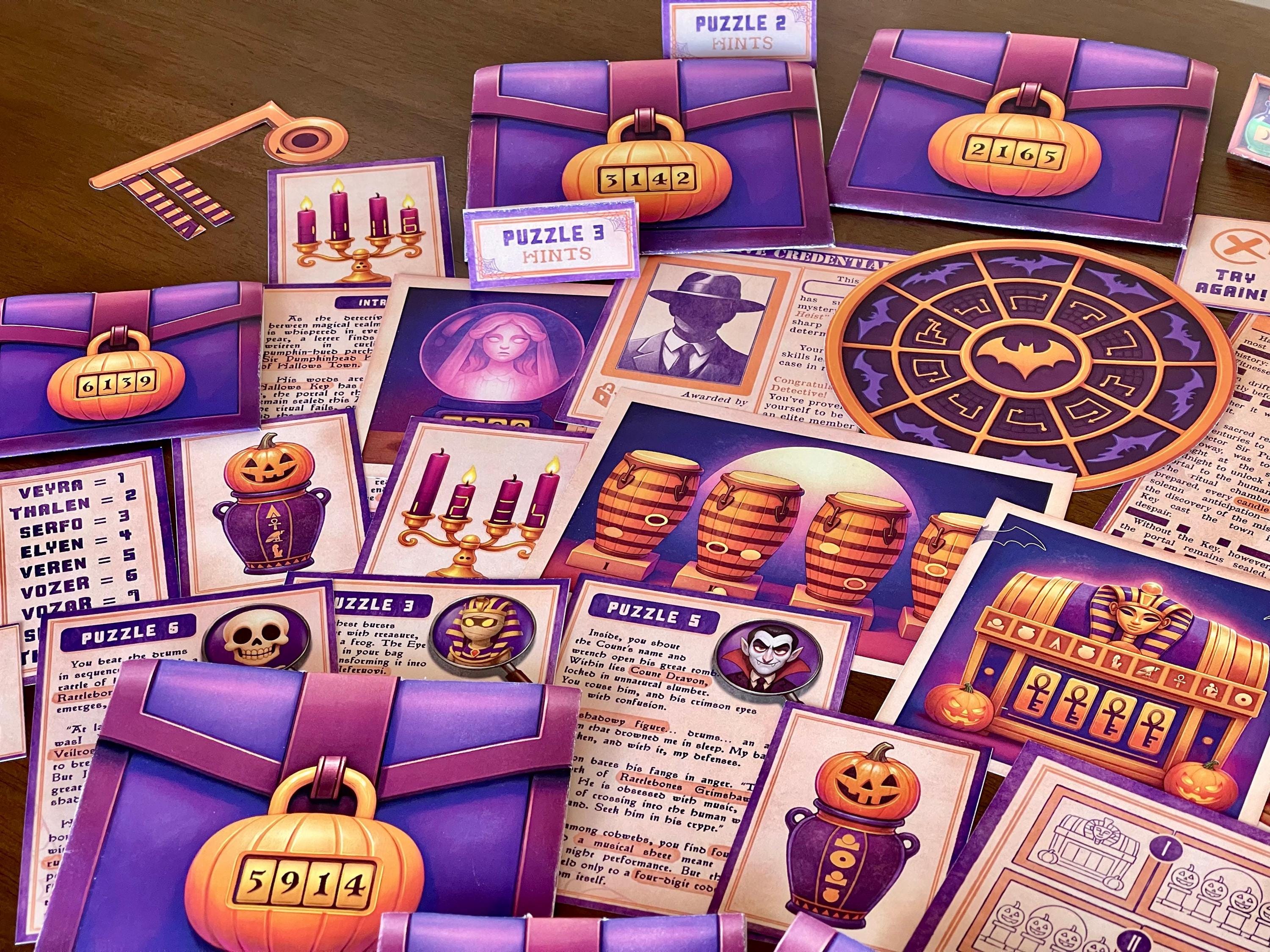 Classroom Halloween activity – DIY escape room printable kit. Includes step-by-step instructions, story, puzzles, and certificates. Designed for teachers and parents who want a fun Halloween group activity.