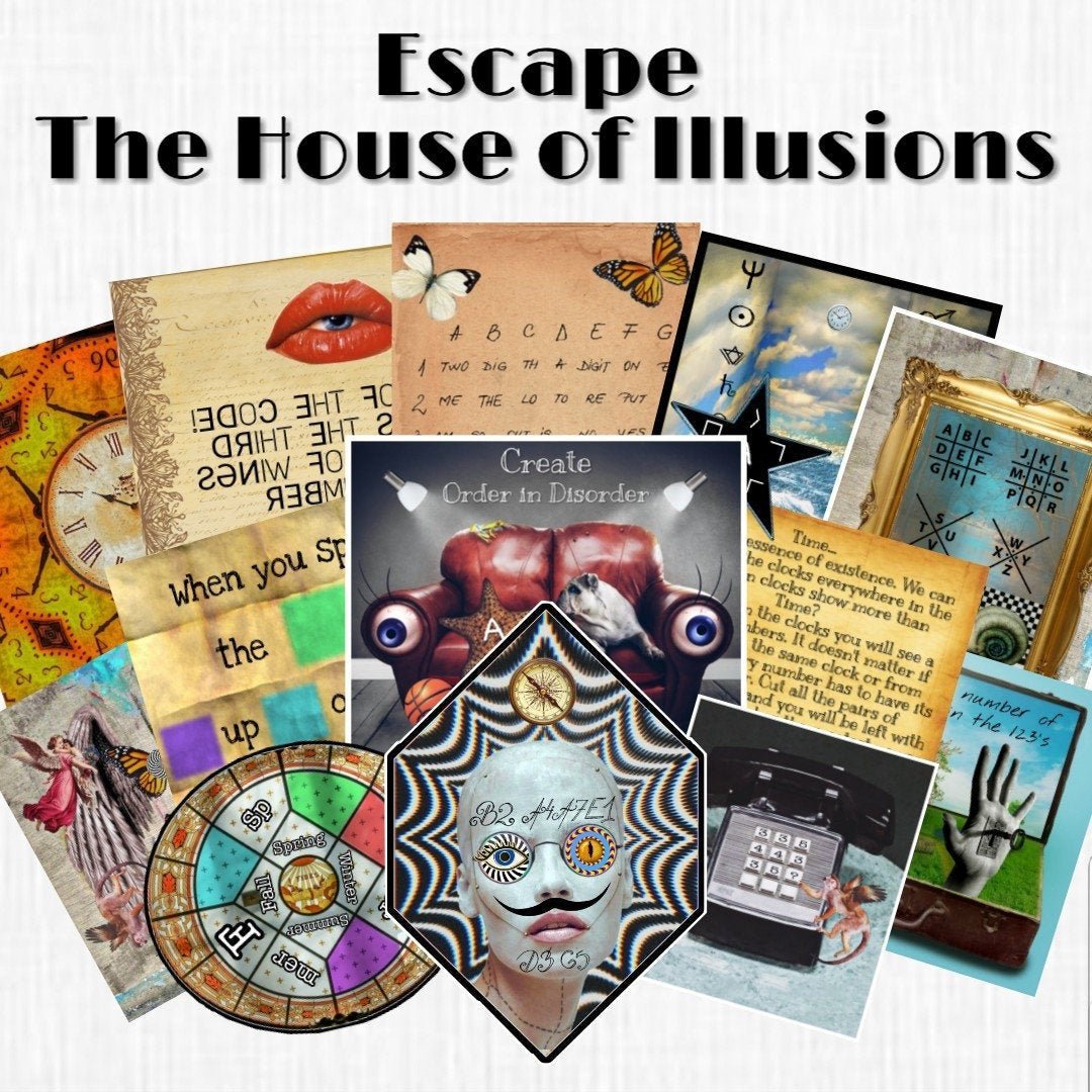 The House of Illusions Printable Escape Room - MysteryLocks Home Escape Rooms