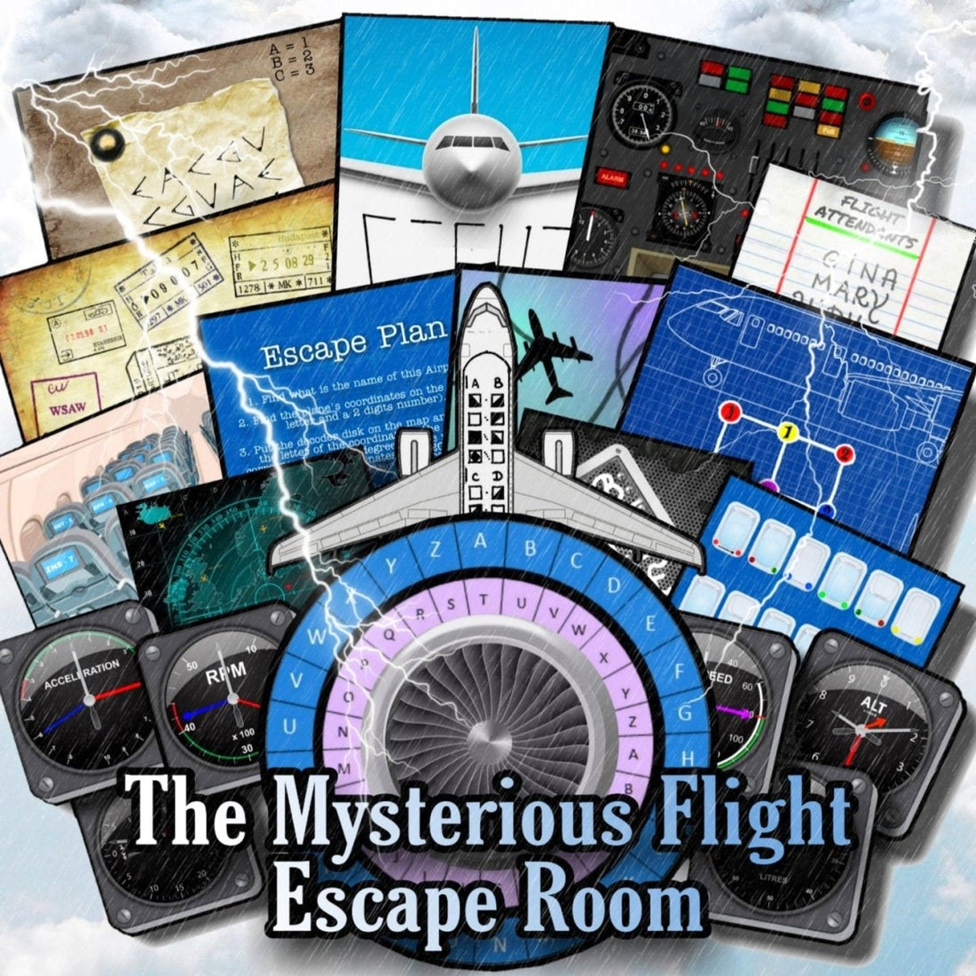 The Mysterious Flight Escape Room - MysteryLocks Home Escape Rooms