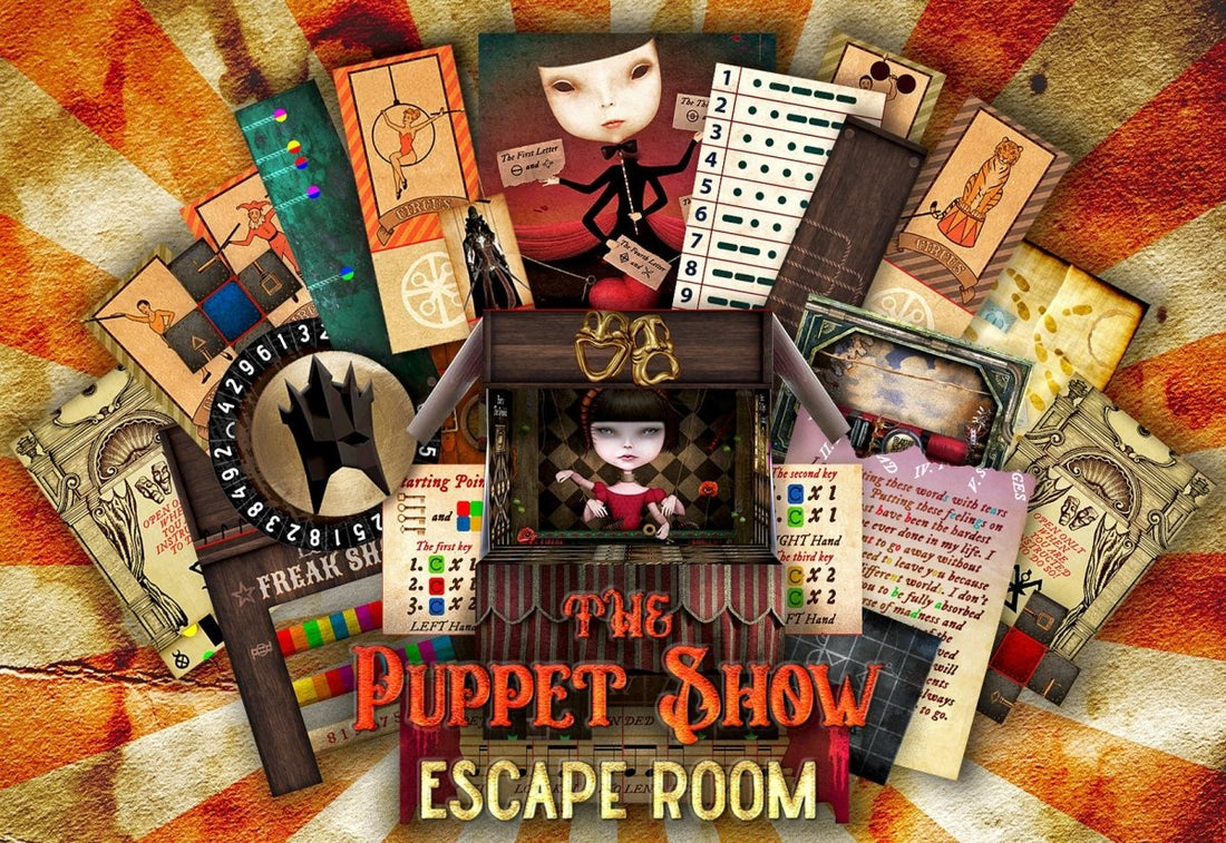 The Puppet Show Printable Escape Room - MysteryLocks Home Escape Rooms