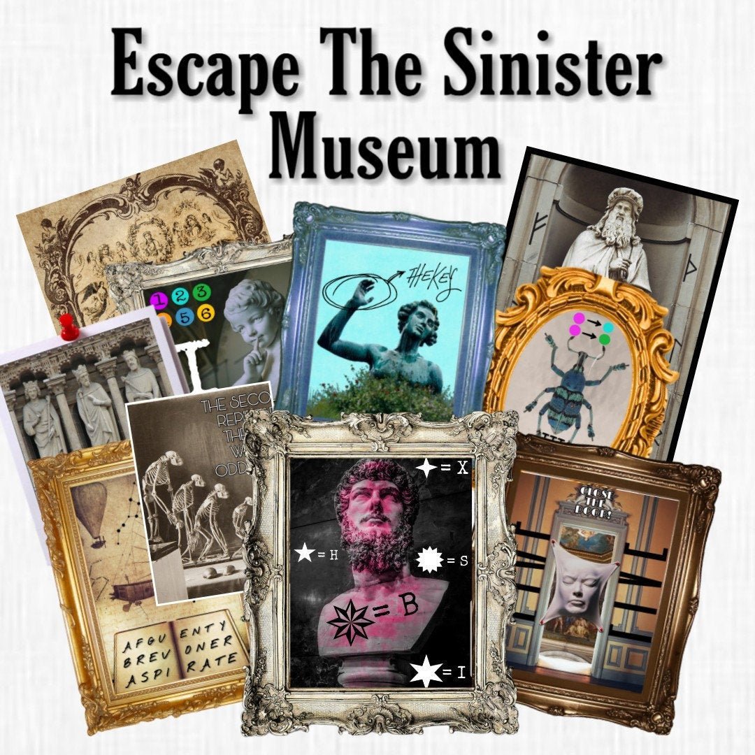 The Sinister Museum Printable Escape Room - MysteryLocks Home Escape Rooms
