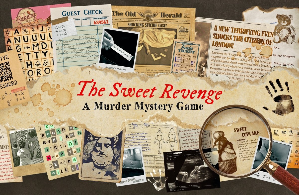 The Sweet Revenge Printable Murder Mystery Game - MysteryLocks Home Escape Rooms